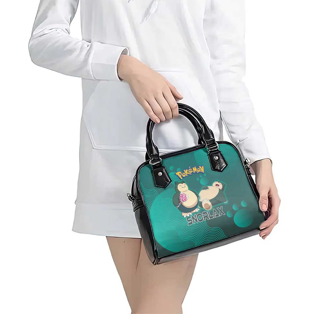 Snorlax Poké Shoulder Handbag Chill Mint Cartoon Bubble Style