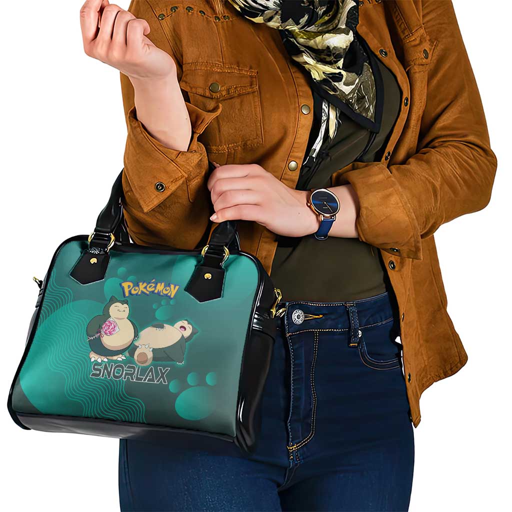Snorlax Poké Shoulder Handbag Chill Mint Cartoon Bubble Style