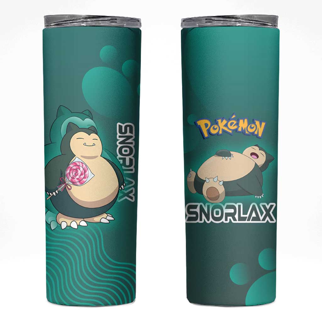 Snorlax Poké Skinny Tumbler Chill Mint Cartoon Bubble Style