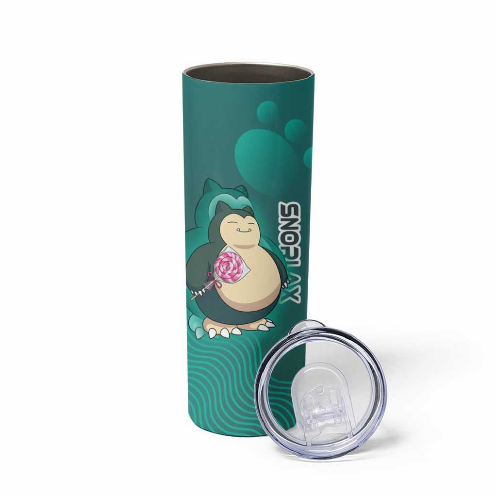 Snorlax Poké Skinny Tumbler Chill Mint Cartoon Bubble Style