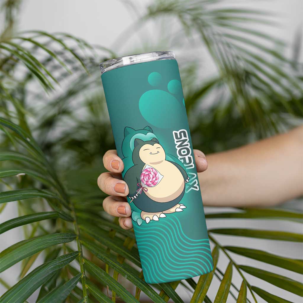 Snorlax Poké Skinny Tumbler Chill Mint Cartoon Bubble Style