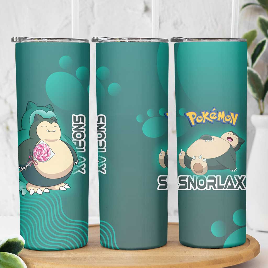 Snorlax Poké Skinny Tumbler Chill Mint Cartoon Bubble Style