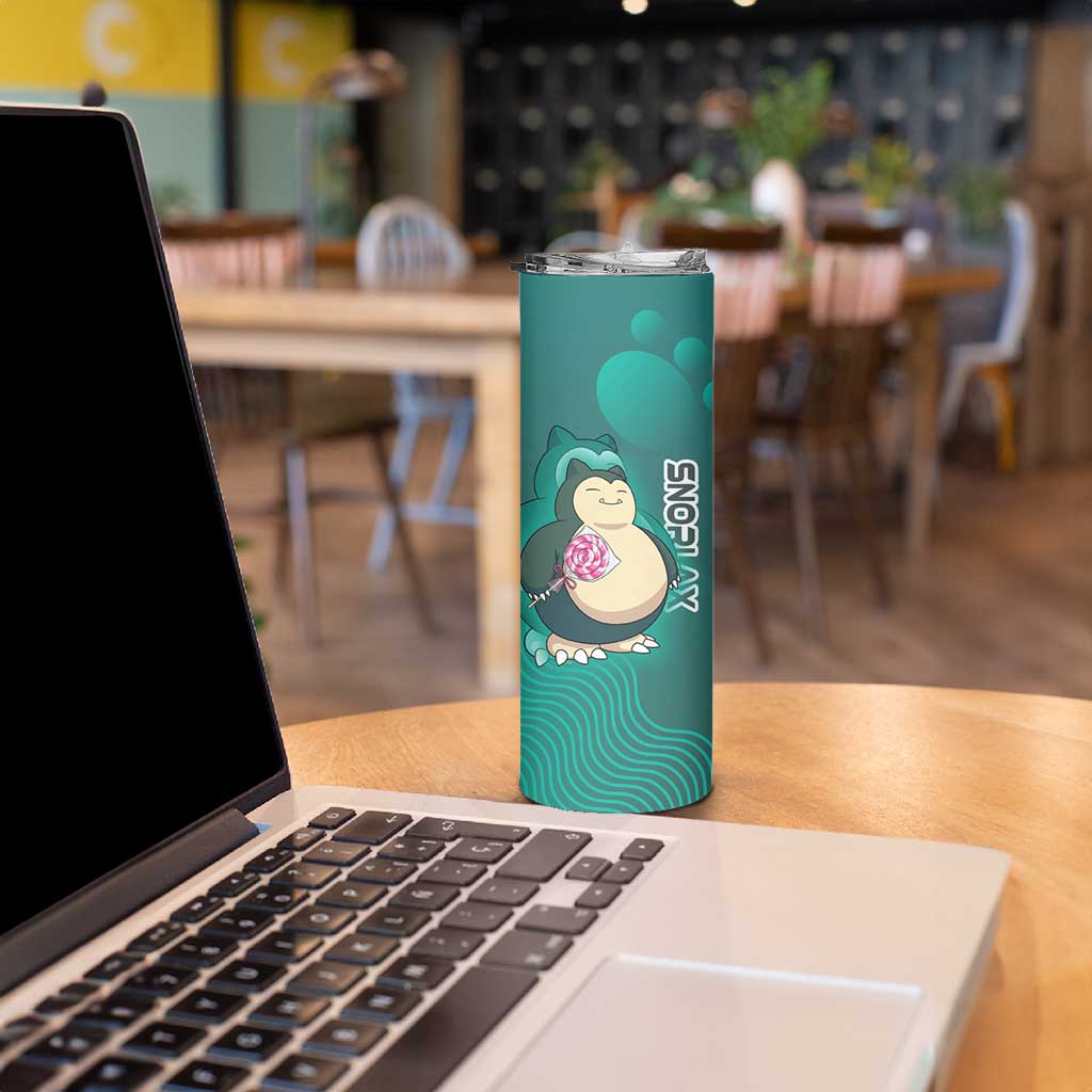 Snorlax Poké Skinny Tumbler Chill Mint Cartoon Bubble Style