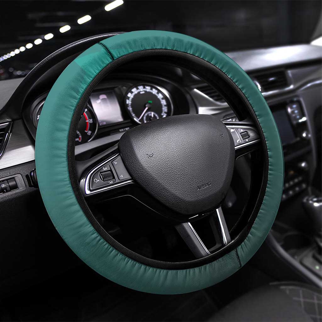 Snorlax Poké Steering Wheel Cover Chill Mint Cartoon Bubble Style