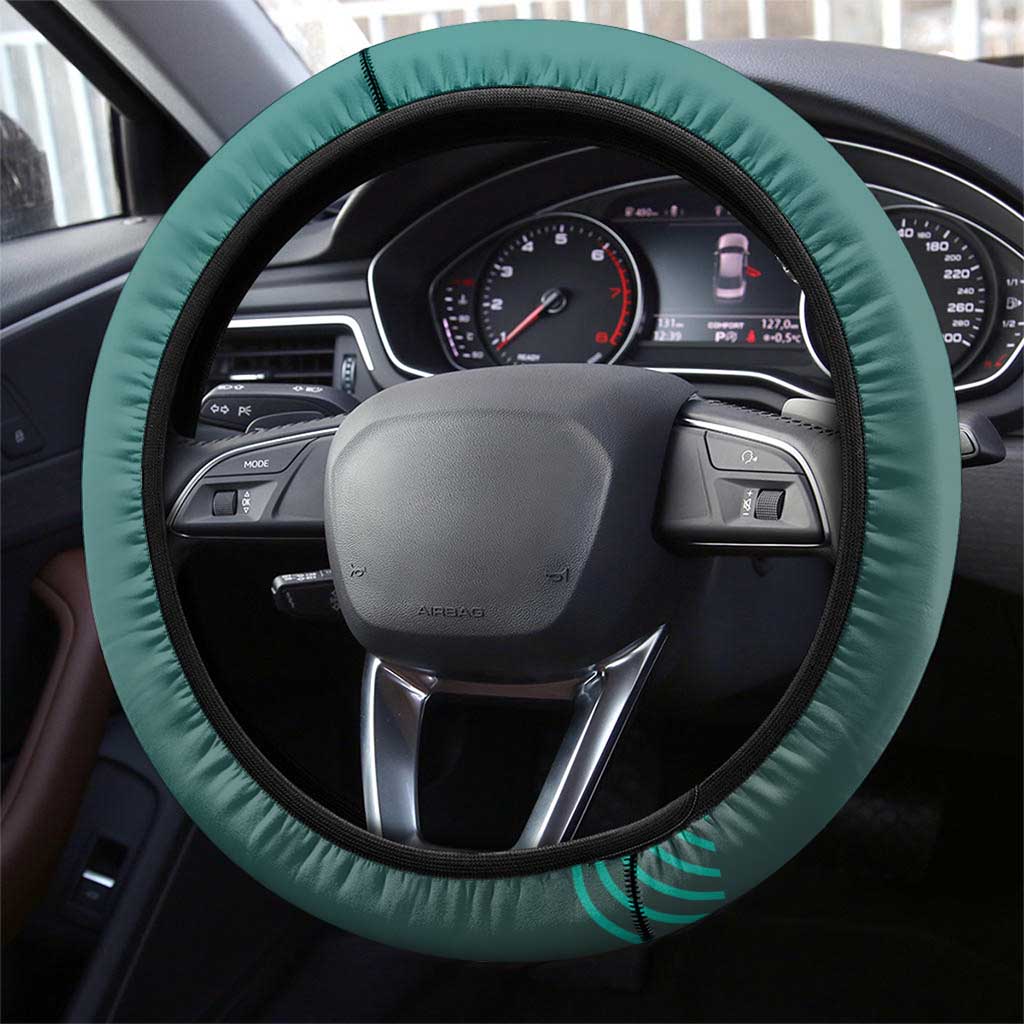 Snorlax Poké Steering Wheel Cover Chill Mint Cartoon Bubble Style