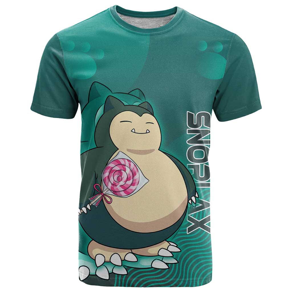 Snorlax Poké T Shirt Chill Mint Cartoon Bubble Style