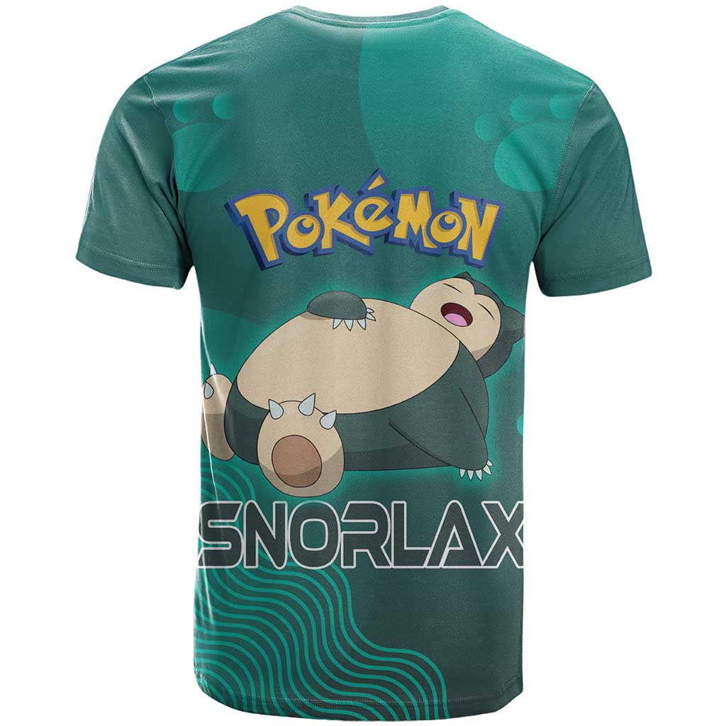 Snorlax Poké T Shirt Chill Mint Cartoon Bubble Style