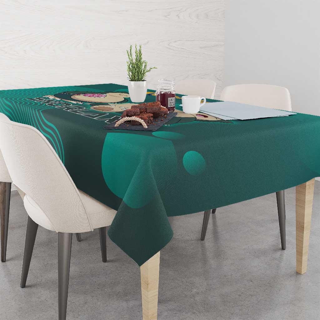 Snorlax Poké Tablecloth Chill Mint Cartoon Bubble Style