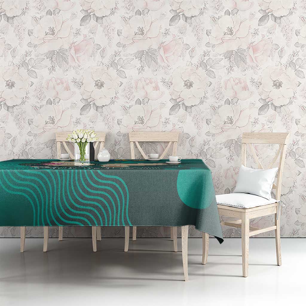 Snorlax Poké Tablecloth Chill Mint Cartoon Bubble Style