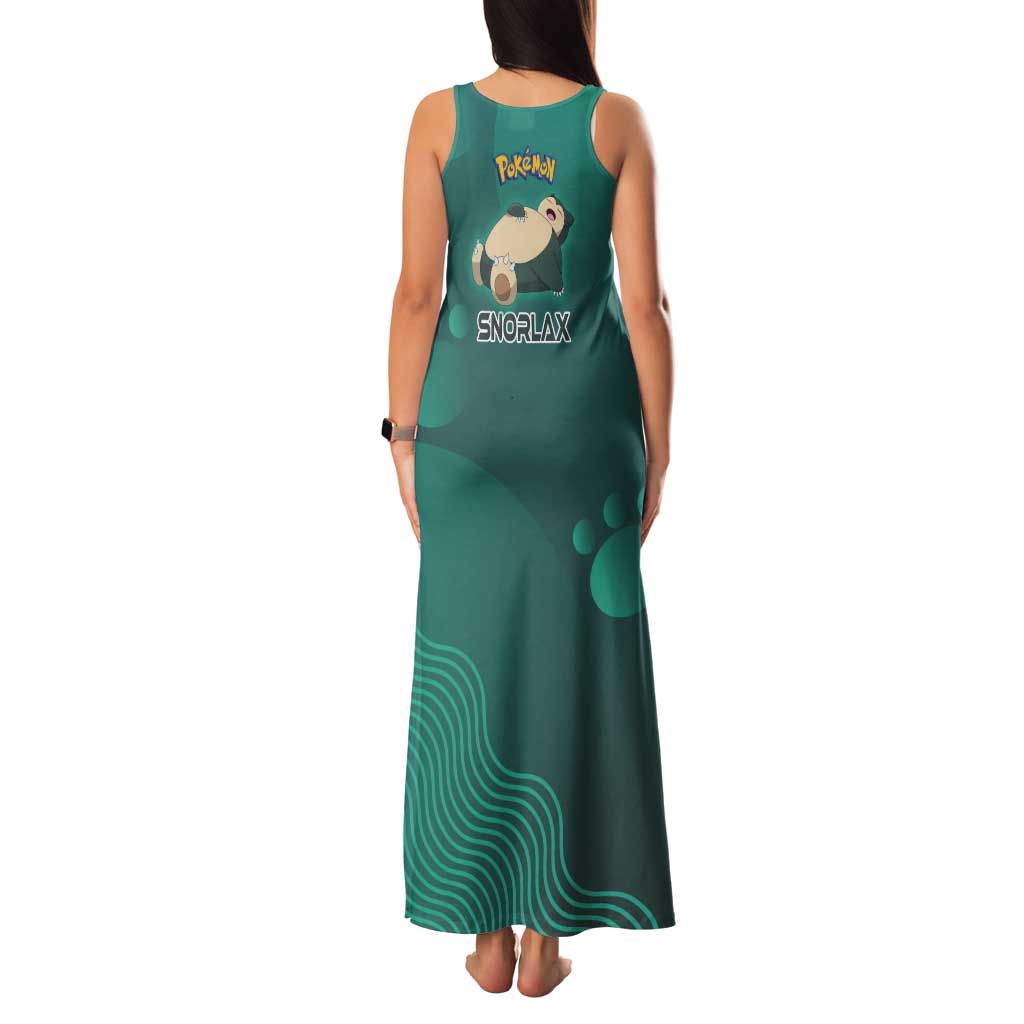 Snorlax Poké Tank Maxi Dress Chill Mint Cartoon Bubble Style