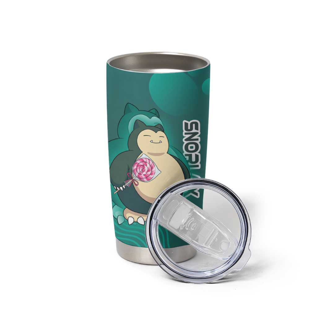 Snorlax Poké Tumbler Cup Chill Mint Cartoon Bubble Style