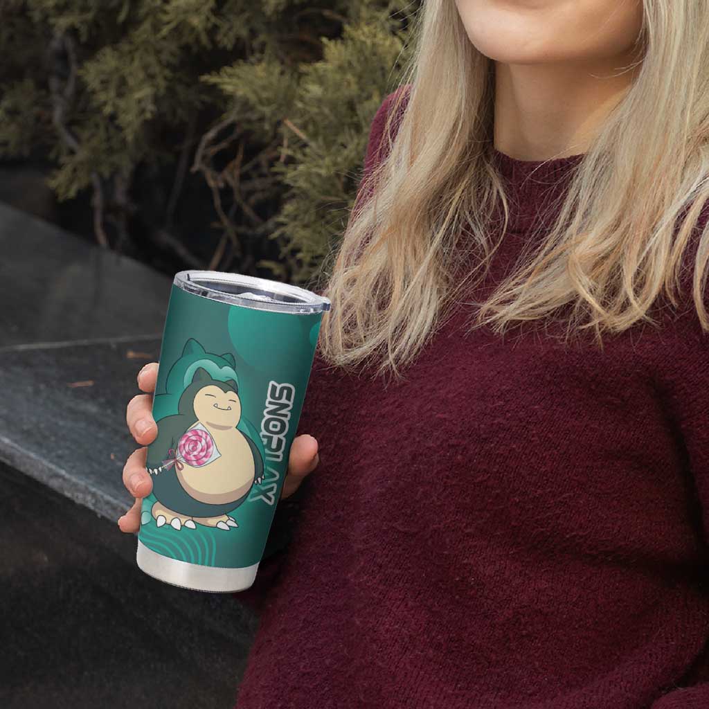 Snorlax Poké Tumbler Cup Chill Mint Cartoon Bubble Style