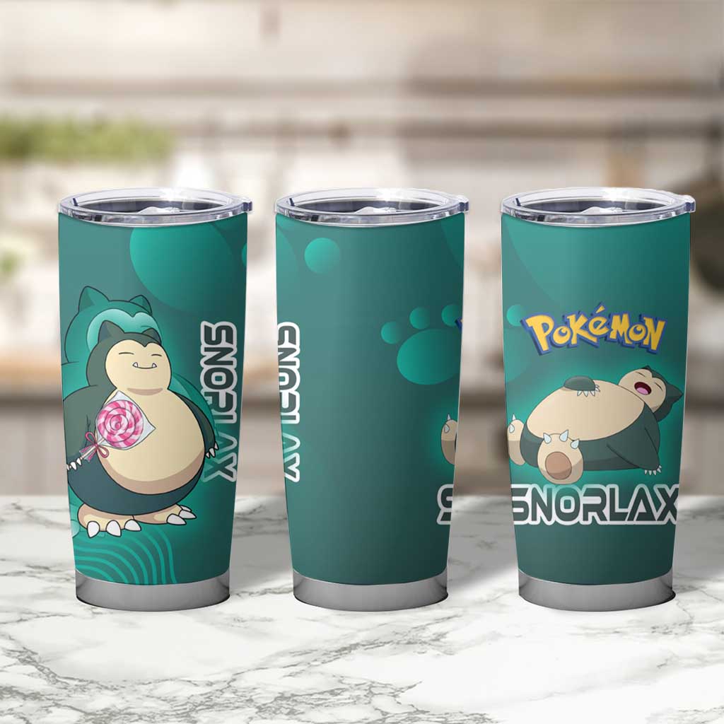 Snorlax Poké Tumbler Cup Chill Mint Cartoon Bubble Style