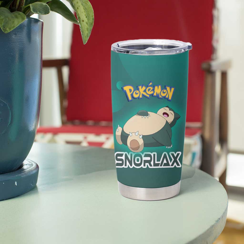 Snorlax Poké Tumbler Cup Chill Mint Cartoon Bubble Style