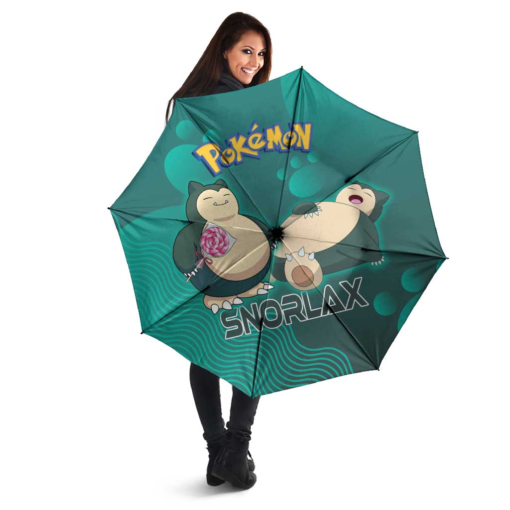 Snorlax Poké Umbrella Chill Mint Cartoon Bubble Style