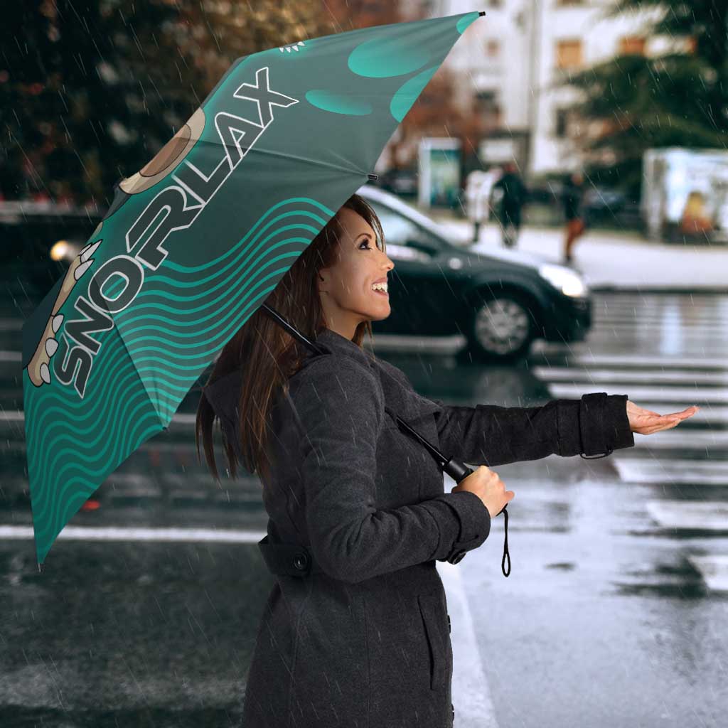 Snorlax Poké Umbrella Chill Mint Cartoon Bubble Style