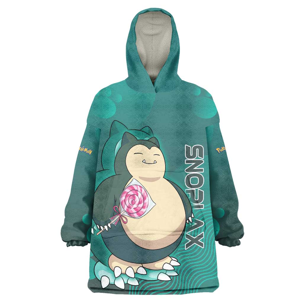 Snorlax Poké Wearable Blanket Hoodie Chill Mint Cartoon Bubble Style