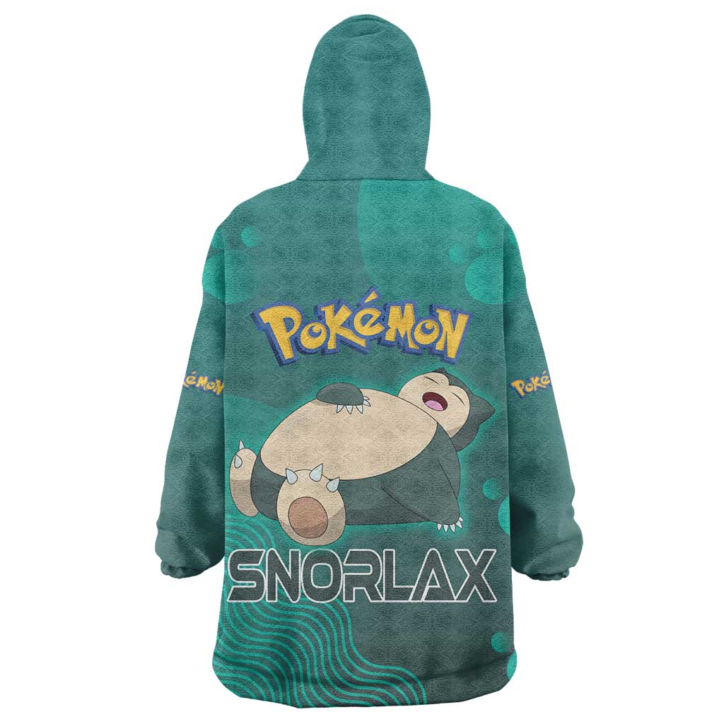 Snorlax Poké Wearable Blanket Hoodie Chill Mint Cartoon Bubble Style
