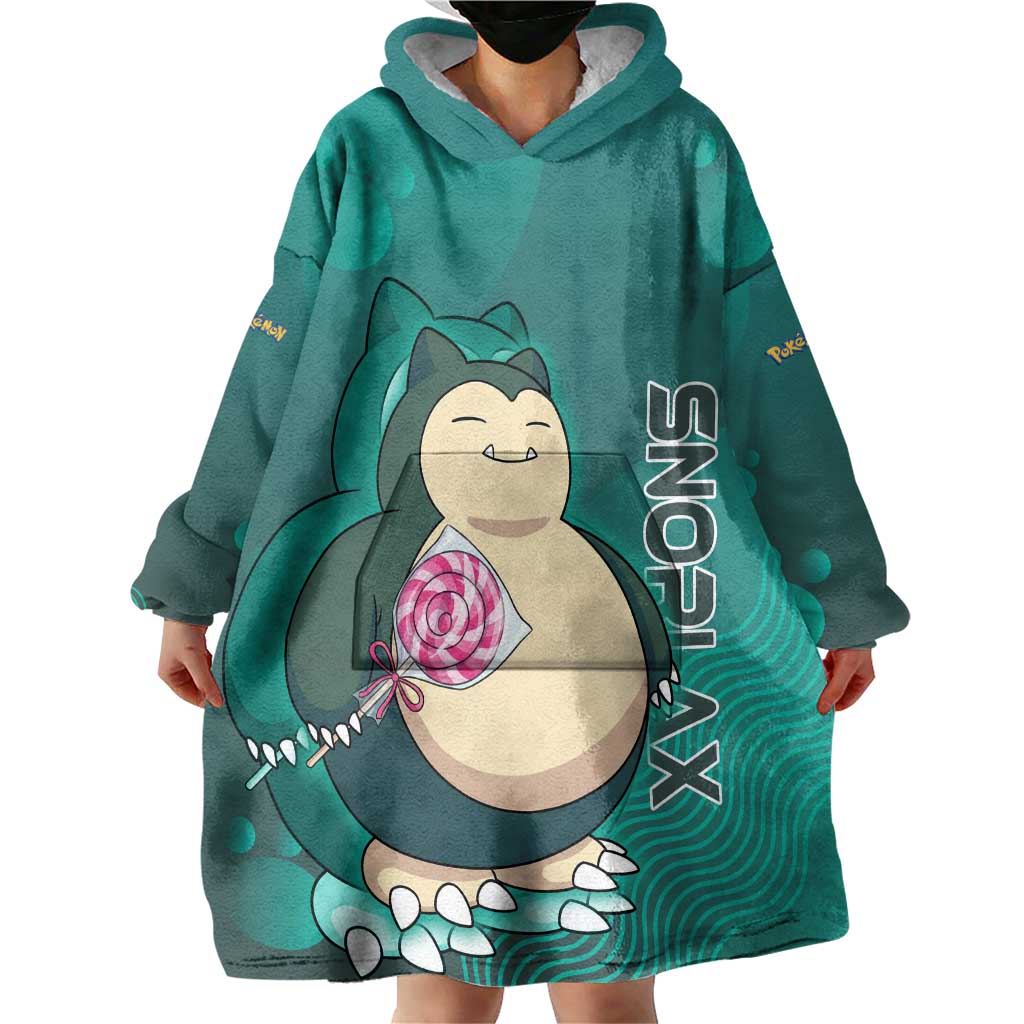Snorlax Poké Wearable Blanket Hoodie Chill Mint Cartoon Bubble Style