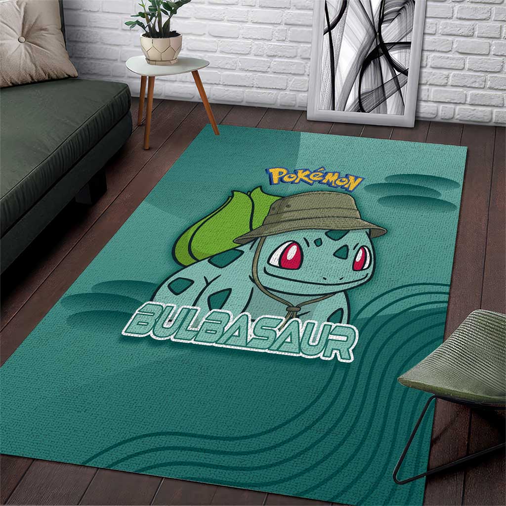 Bulbasaur Poké Area Rug Explorer Jungle Chibi Style