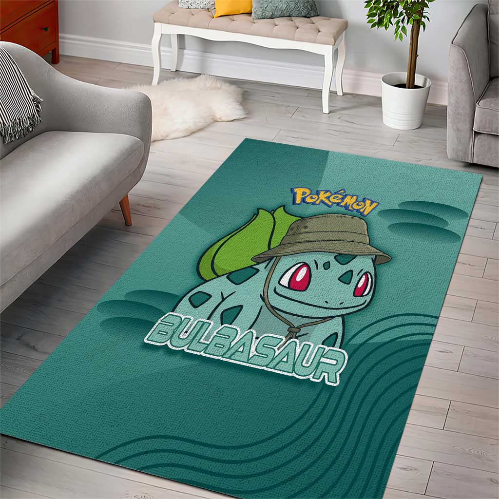 Bulbasaur Poké Area Rug Explorer Jungle Chibi Style