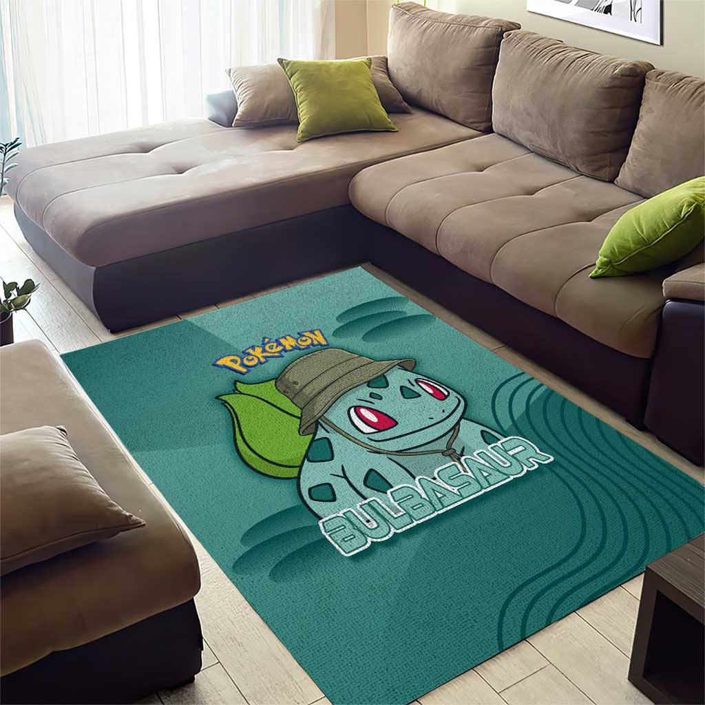 Bulbasaur Poké Area Rug Explorer Jungle Chibi Style