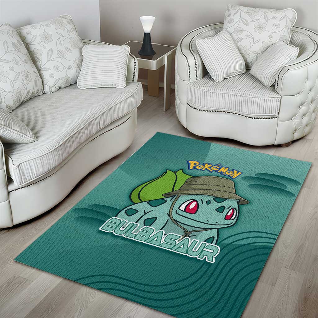 Bulbasaur Poké Area Rug Explorer Jungle Chibi Style