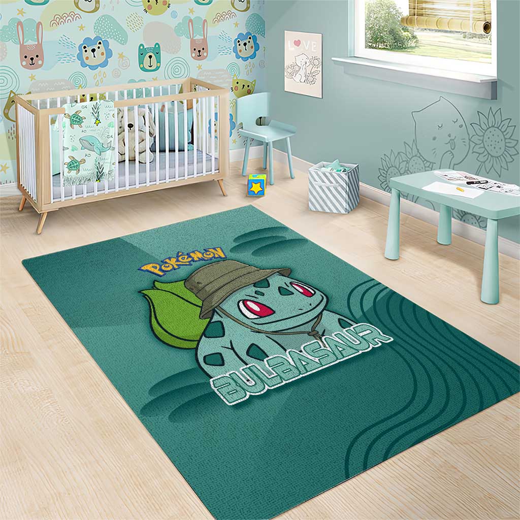 Bulbasaur Poké Area Rug Explorer Jungle Chibi Style