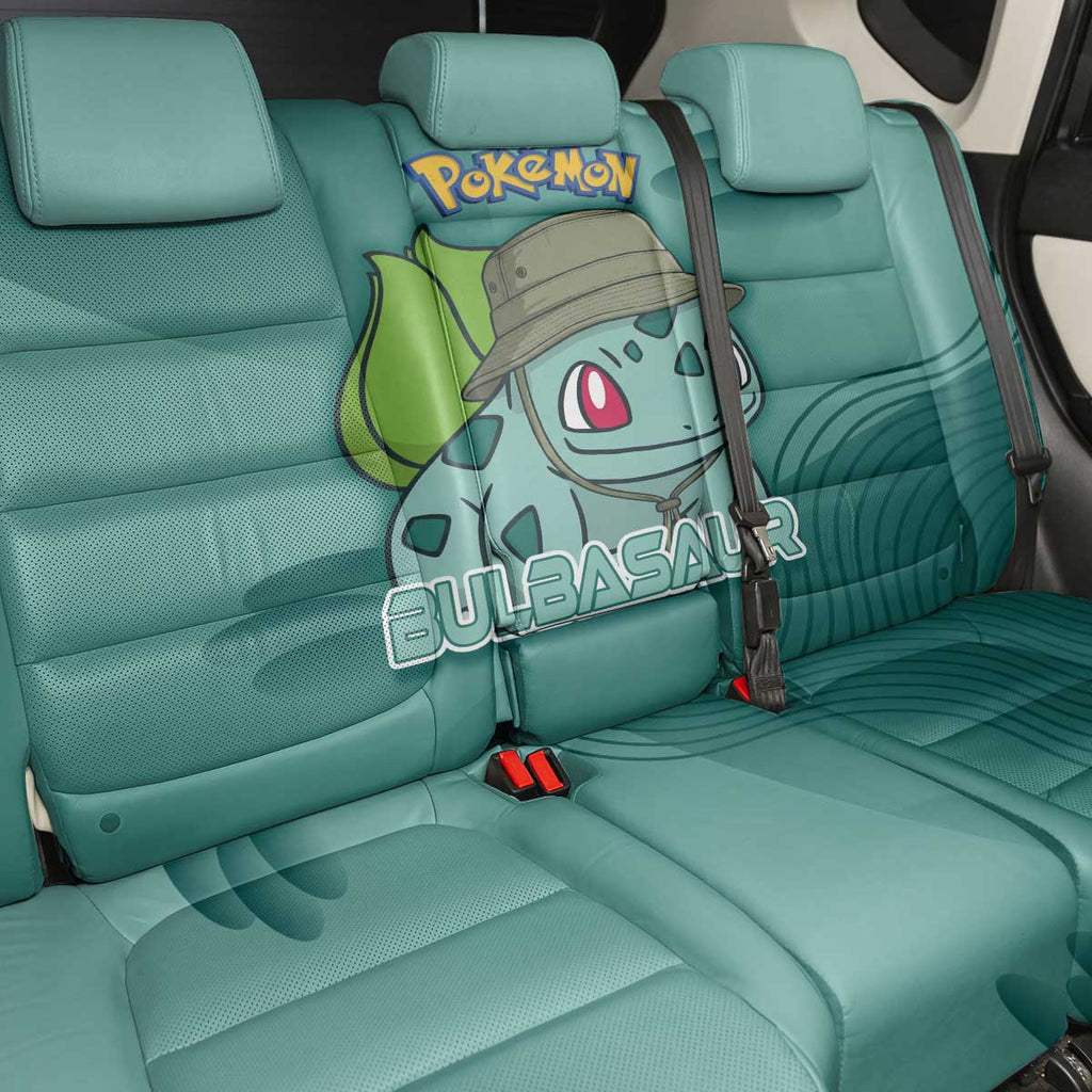 Bulbasaur Poké Back Car Seat Cover Explorer Jungle Chibi Style