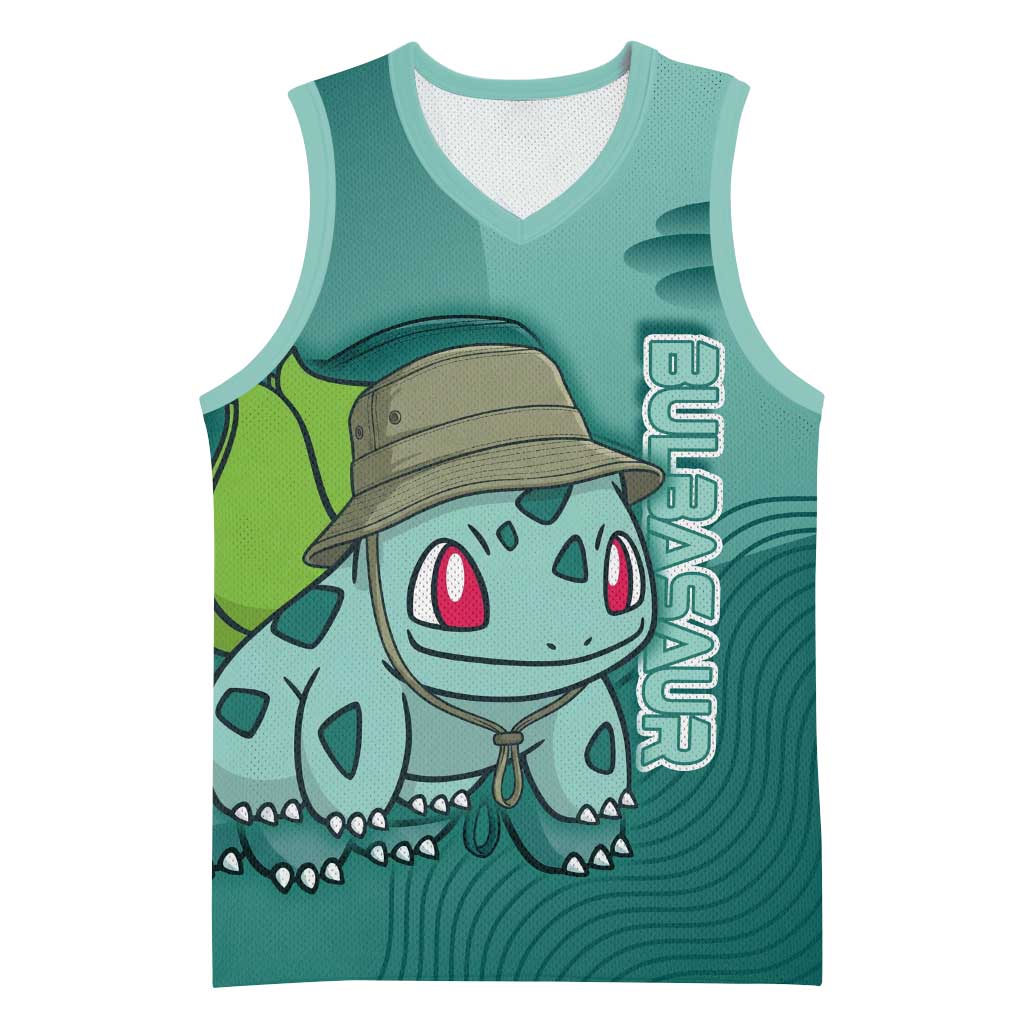 Bulbasaur Poké Basketball Jersey Explorer Jungle Chibi Style