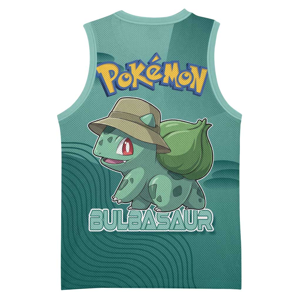 Bulbasaur Poké Basketball Jersey Explorer Jungle Chibi Style