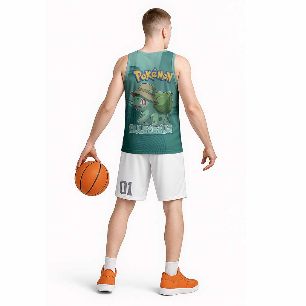 Bulbasaur Poké Basketball Jersey Explorer Jungle Chibi Style