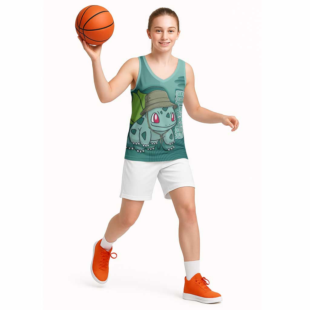 Bulbasaur Poké Basketball Jersey Explorer Jungle Chibi Style