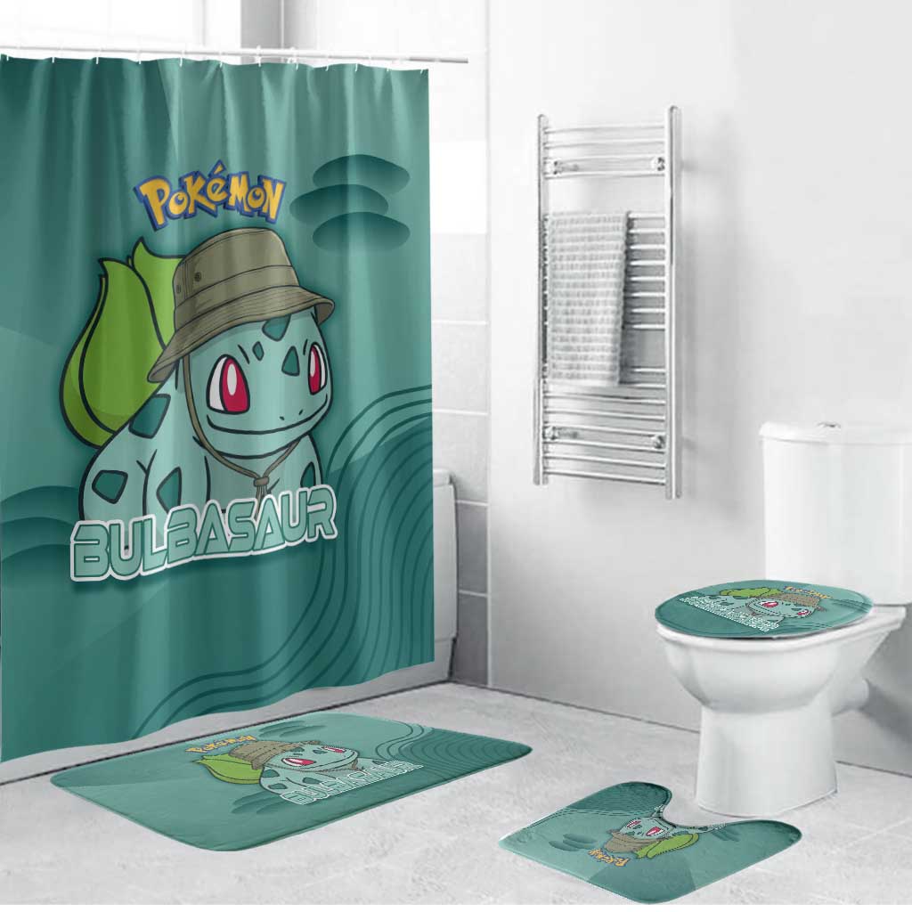 Bulbasaur Poké Bathroom Set Explorer Jungle Chibi Style
