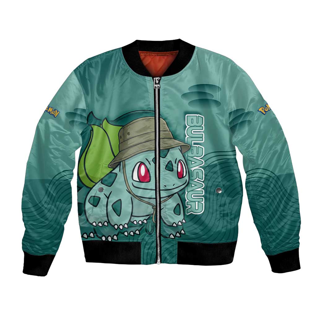 Bulbasaur Poké Bomber Jacket Explorer Jungle Chibi Style
