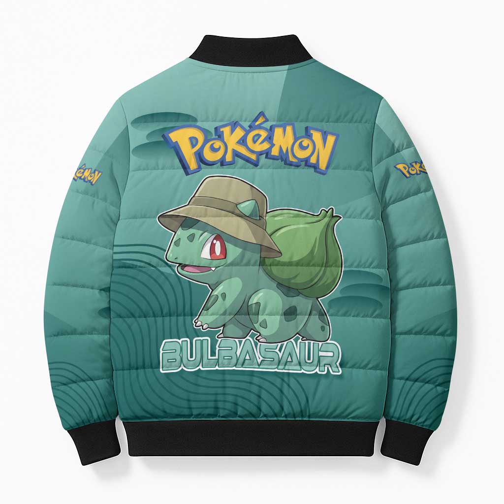Bulbasaur Poké Bomber Puffer Jacket Explorer Jungle Chibi Style
