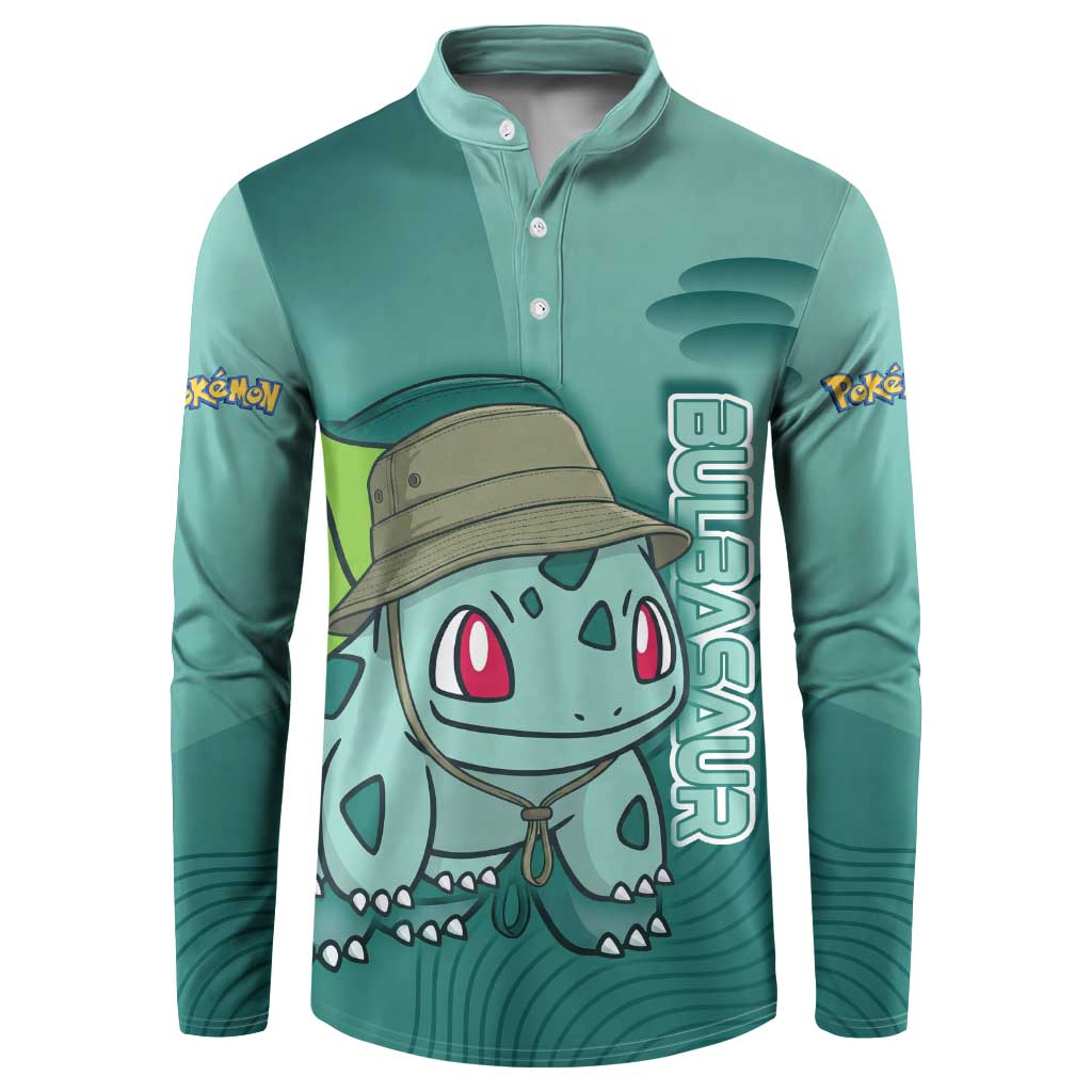 Bulbasaur Poké Button Sweatshirt Explorer Jungle Chibi Style