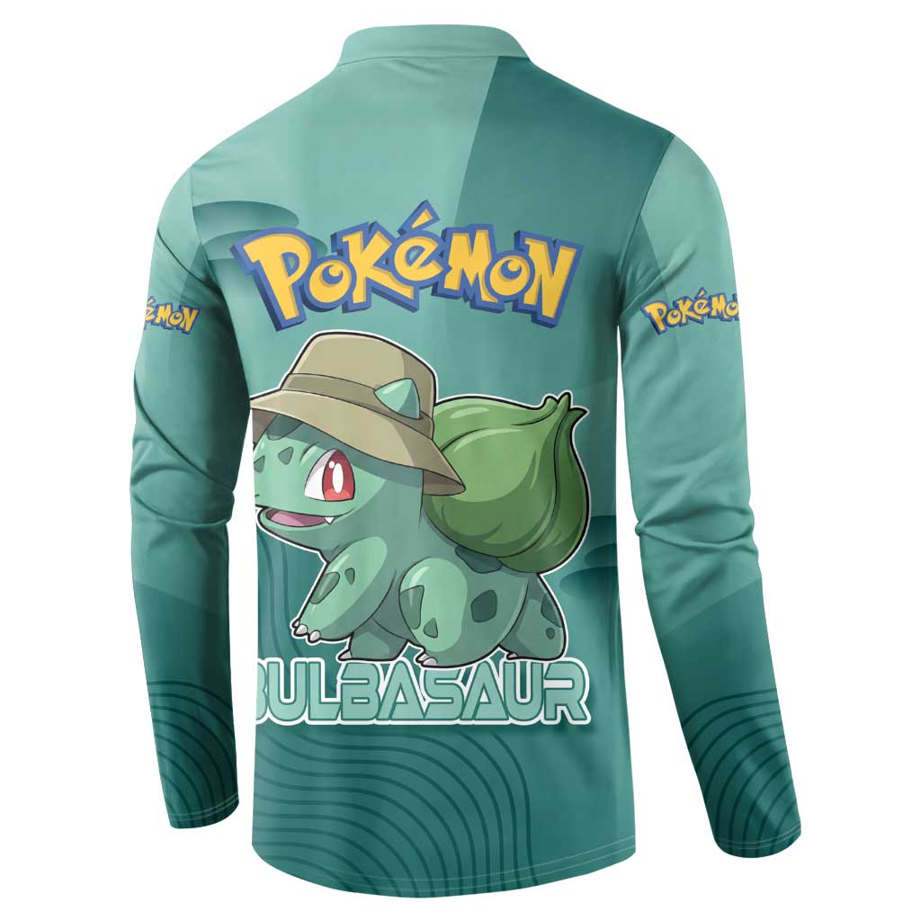 Bulbasaur Poké Button Sweatshirt Explorer Jungle Chibi Style