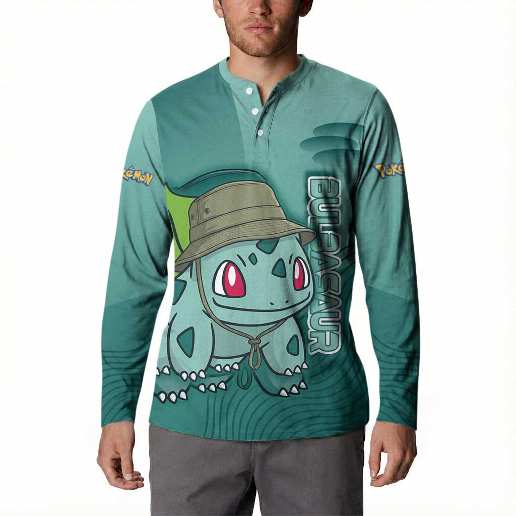 Bulbasaur Poké Button Sweatshirt Explorer Jungle Chibi Style