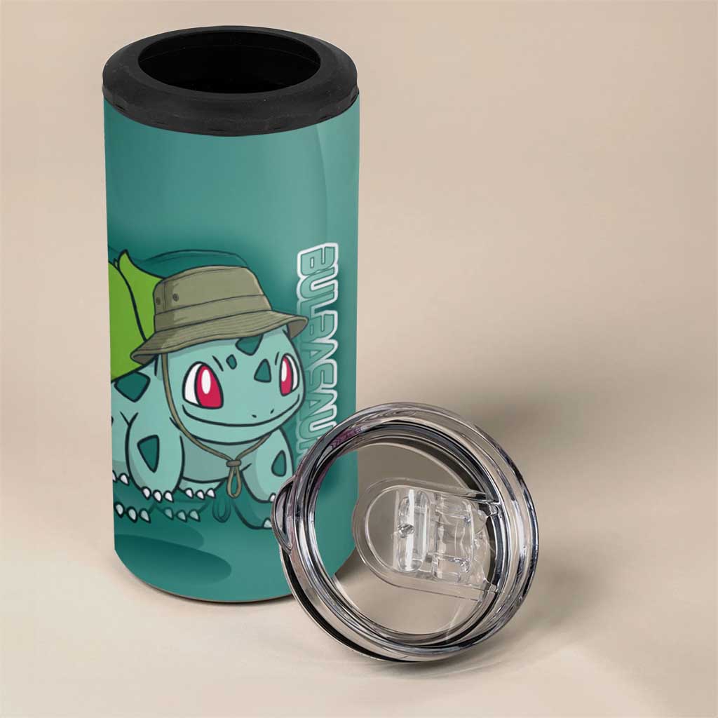 Bulbasaur Poké 4 in 1 Can Cooler Tumbler Explorer Jungle Chibi Style