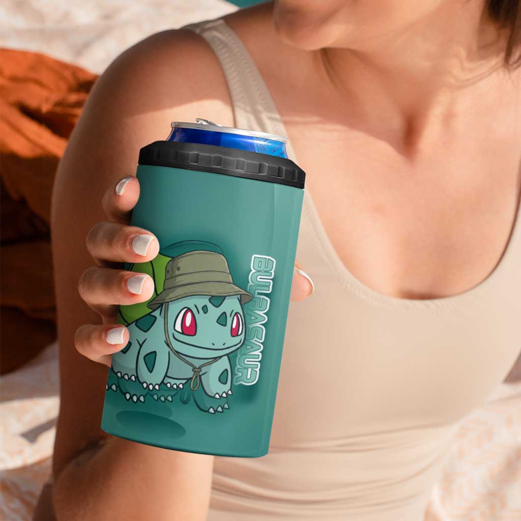 Bulbasaur Poké 4 in 1 Can Cooler Tumbler Explorer Jungle Chibi Style