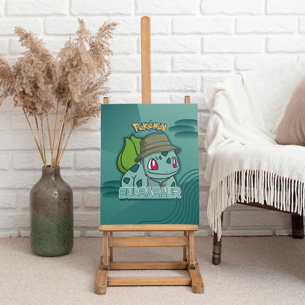 Bulbasaur Poké Canvas Wall Art Explorer Jungle Chibi Style