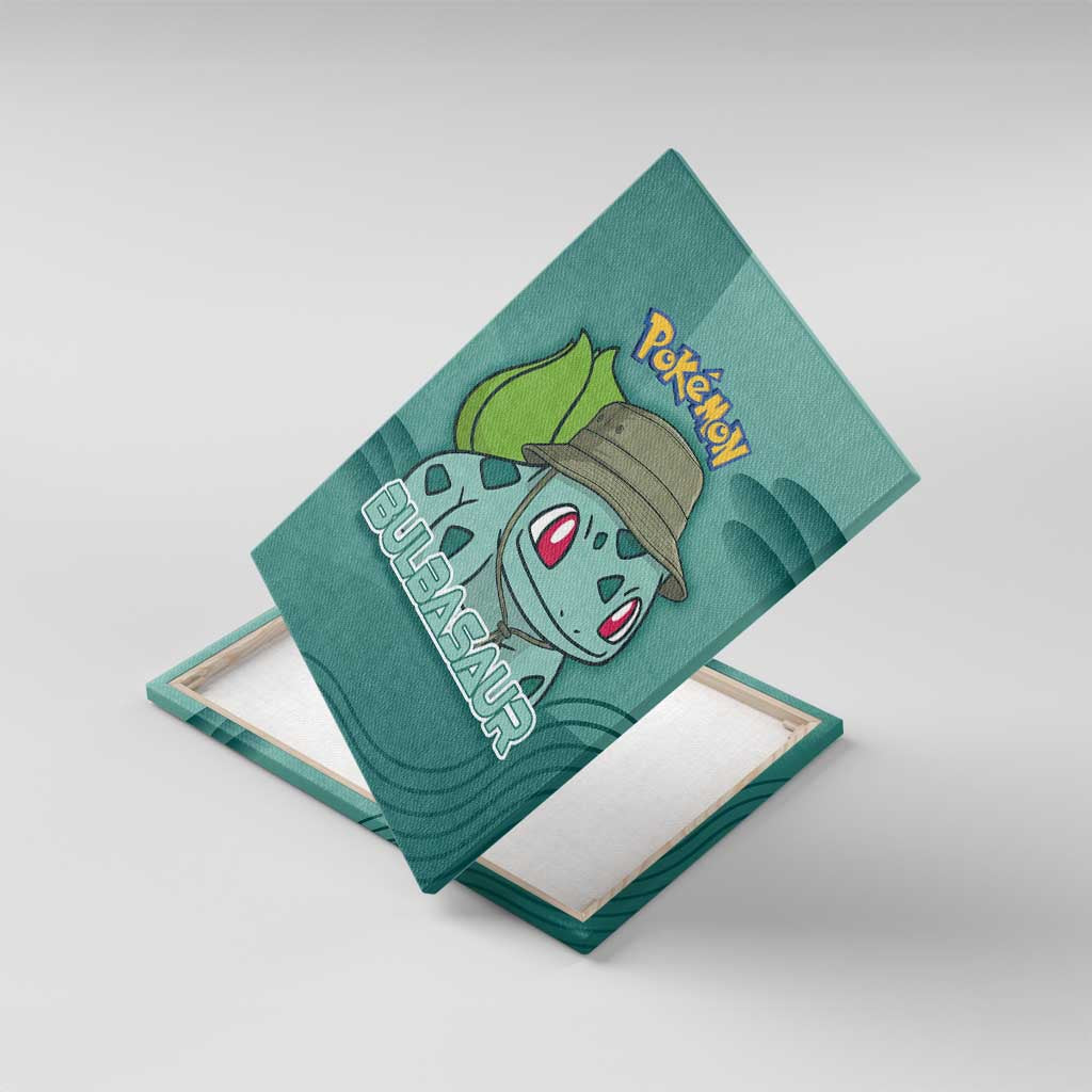 Bulbasaur Poké Canvas Wall Art Explorer Jungle Chibi Style