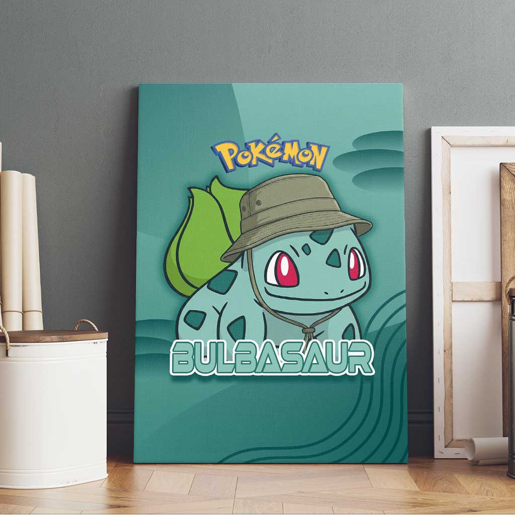 Bulbasaur Poké Canvas Wall Art Explorer Jungle Chibi Style
