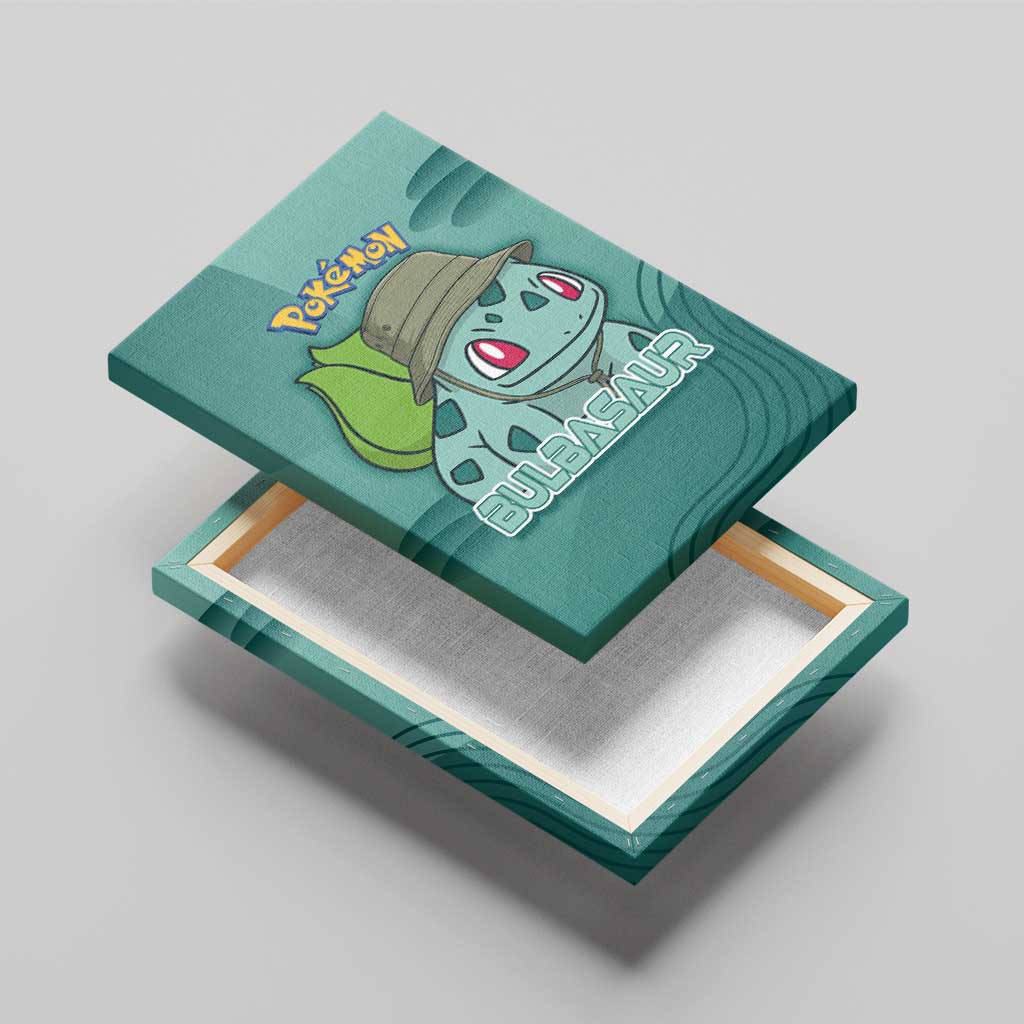 Bulbasaur Poké Canvas Wall Art Explorer Jungle Chibi Style