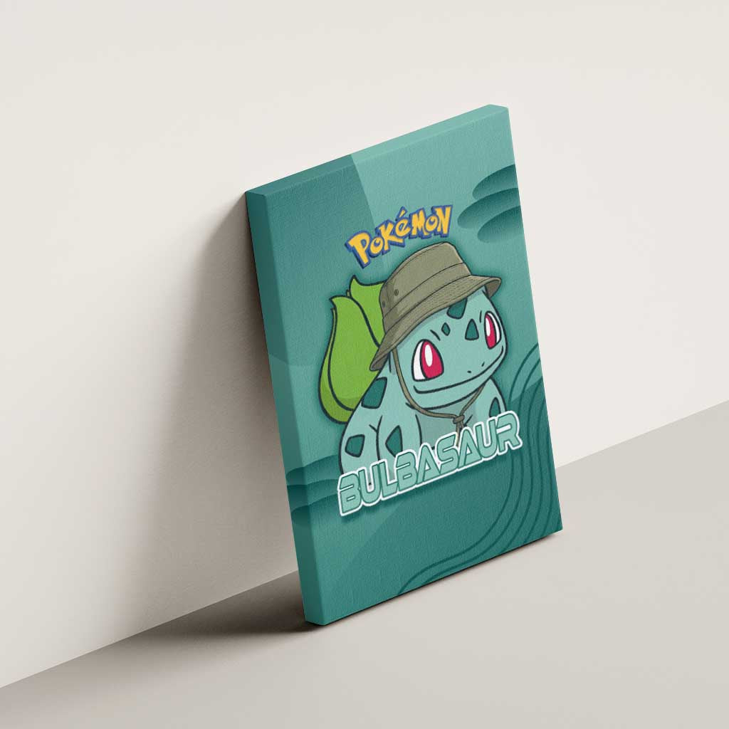Bulbasaur Poké Canvas Wall Art Explorer Jungle Chibi Style
