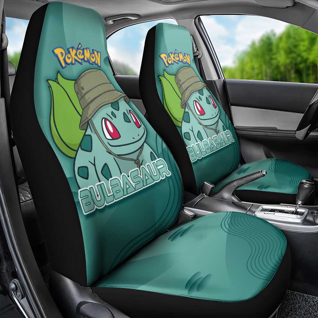 Bulbasaur Poké Car Seat Cover Explorer Jungle Chibi Style