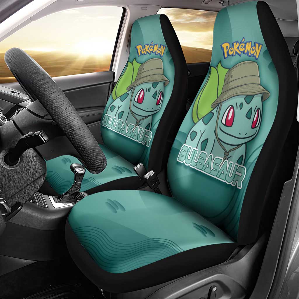 Bulbasaur Poké Car Seat Cover Explorer Jungle Chibi Style