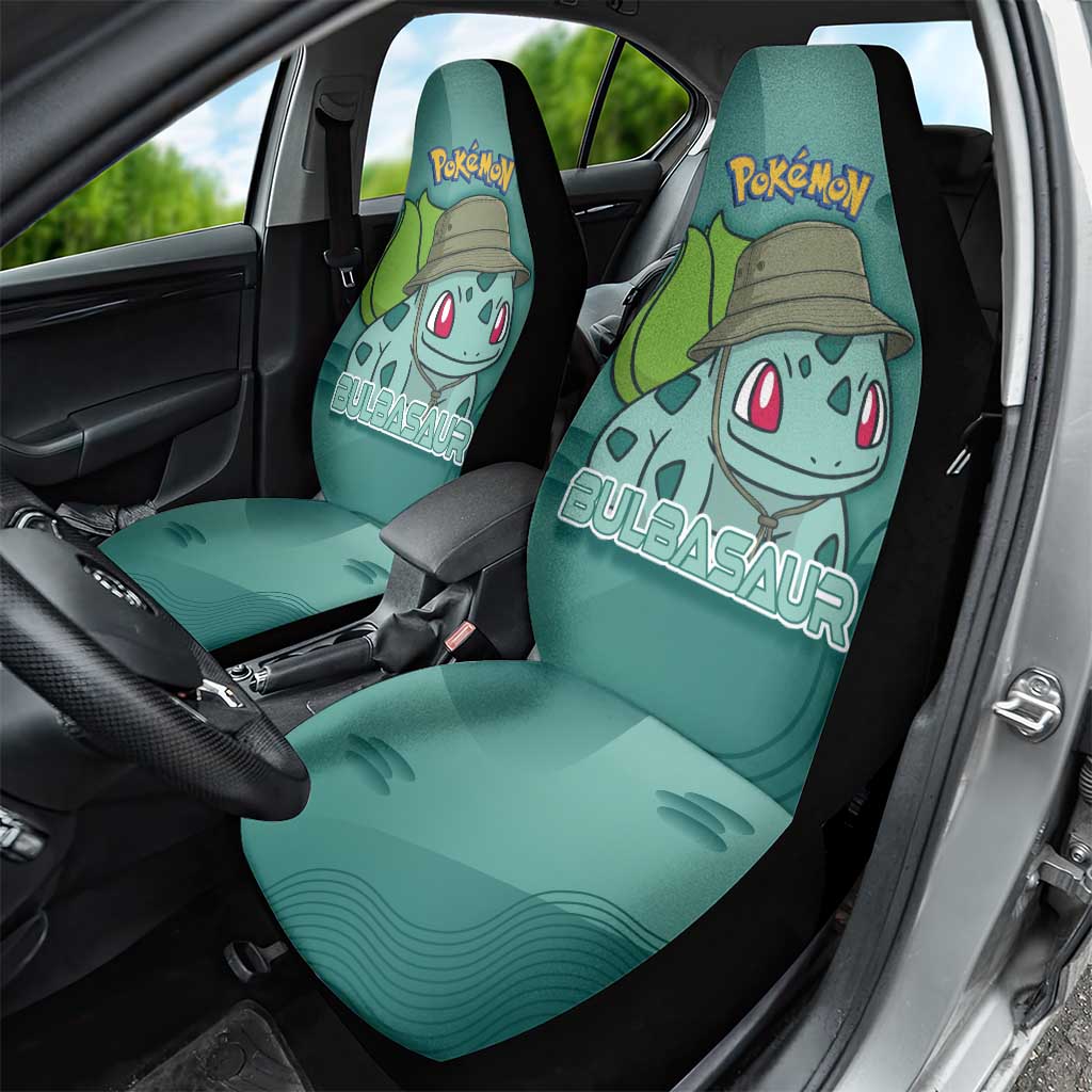 Bulbasaur Poké Car Seat Cover Explorer Jungle Chibi Style