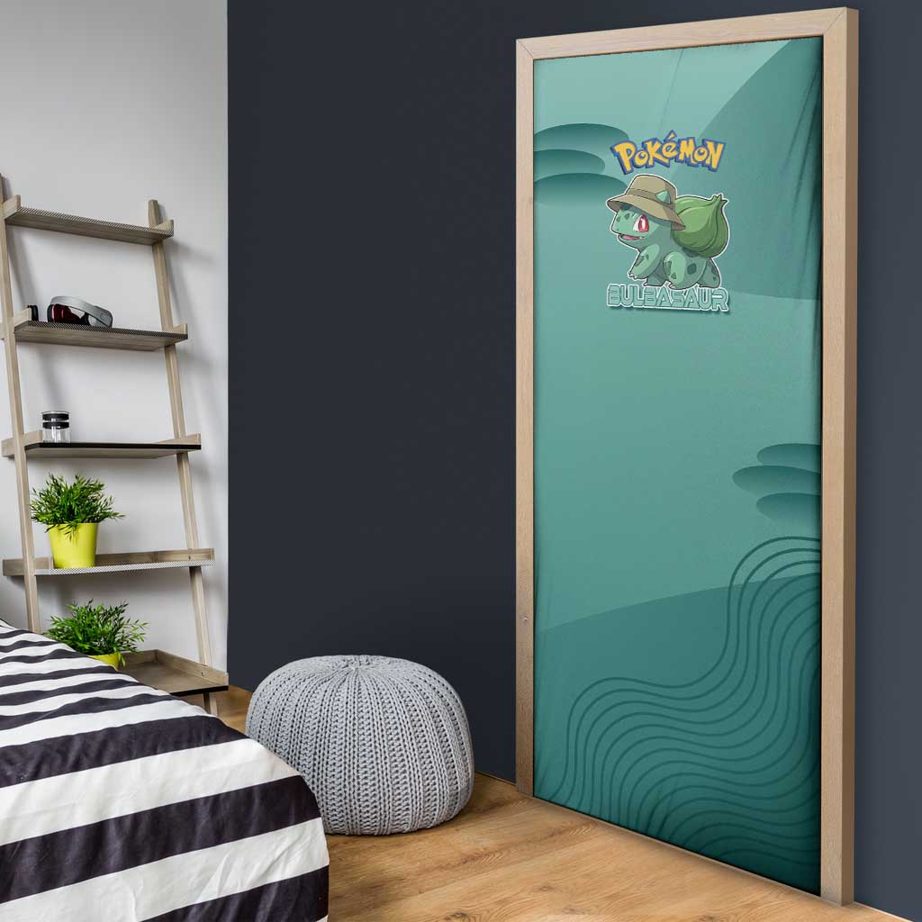 Bulbasaur Poké Door Cover Explorer Jungle Chibi Style